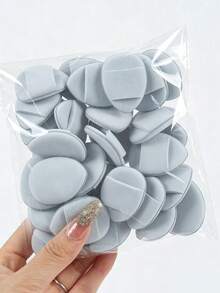 10/30/100 piezas Almohadilla de punta de dedo para polvo, sin látex, adecuada para base líquida, polvo suelto, corrector, etc., para todo tipo de piel - Multicolor - Ver 3
