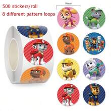 Panini 500pcs/Roll Cartoon Fun Creative Decorative DIY Stickers - Fun Classic Animation Round Stickers, PVC Waterproof No Residue, Handmade Decoration Accessories - Planner Scrapbook Stickers - Suitable For Notebook, Guitar, Water Cup, Luggage, Skateboard And Other Material Surfaces - Random Styles - View 14