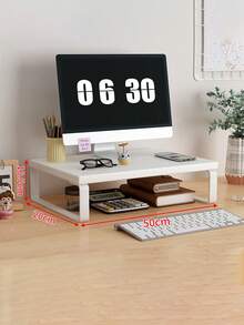1pc Desktop Computer Monitor Stand Riser, Back To School Essential, Monitor Stand, Desktop Computer Monitor Stand, Office Desk Storage Organizer, Desktop Accessory - Multicolor - View 21