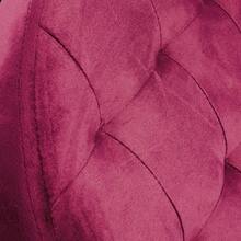 Round Velvet Folding Storage Pouffe Equipped With A Lid, Works As Multifunctional Ottoman For Home Use - Berry - View 5