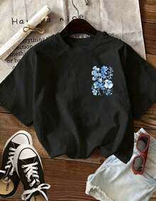 Women T-Shirts - 黑色 1 - 查看 11