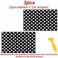 3pcs Heart Tail Light Stickers, Personalized Hollow Heart Car Rear Light Decals, Romantic Creative Car Body Decoration Stickers With Scraper (2 Stickers + 1 Scraper) - New Heart Upgrade - View 3
