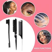 No Flakes, Braid Gel Extreme Hold For Cornrows, Locs, And Twists, Edge Control, Non-Greasy, Tea Tree, 5 Fl.Oz With A Comb - 120ml - View 4
