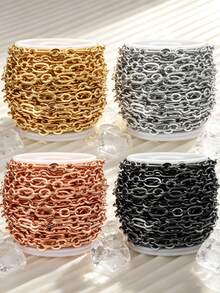 1M Stainless Steel Figaro Chain Waterproof Fade Resistant DIY Bracelet Necklace Jewelry Findings - NK Chain - View 6