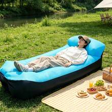 2pcs Inflatable Lounge Chair Air Sofa Bed, Includes 1 Sofa + 1 Storage Bag, Inflatable Sofa Suitable For Camping, Home Movie Watching, Perfect For Beach Chair, Leak-Proof, Suitable For Indoor And Outdoor, Beach, Hiking - A - View 6