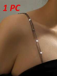 1/2/3 PCS Adjustable Rhinestone Underwear Shoulder Chain Women's Bra Shoulder Strap Metal Body Chain Lingerie Accessories Bra Strap - Multicolor - View 10