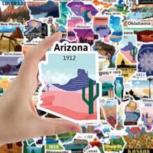 50PCS US Map Stickers, A Set Of Vibrant And Colorful Beautiful Stickers, Suitable For All Kinds Of Holidays, Party, Laptops, Tablet, Skateboards, Journals, Scrapbooks, Water Bottles - Map Of the United States - View 4