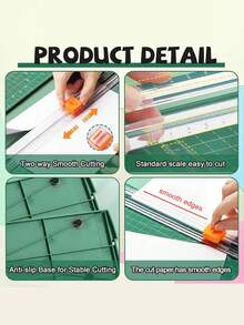 2 Pieces Paper Cutter Set, Mini Paper Trimmer + Corner Rounder Punch,Portable Paper Cutter, Corner Cutter Suitable For Offices, Schools, Paper Cutting, Photos, Scrapbooks, Cards,For Card Making Photos Scrapbook DIY Handmade Stationery - Multicolor - View 9