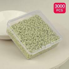 2.6mm Sundymot Fuse Beads, 3000PCS+ Green Series Independent Packaging, With Small Square Box Storage, Easy To Store, DIY Pendant Keychain, Jewelry Making Craft Material, Graduation Season Back To School, Christmas, Party Birthday Gift, Multi-Color 2.6mm Fuse Beads Bulk Refill Kit - 2.6mm Puzzle Beads - View 38