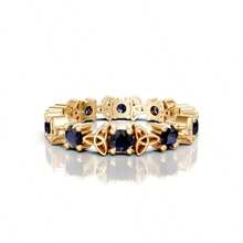Tsnamer 1 Classic 14K Gold Celtic Knot Eternity Ring, Cubic Zirconia Trinity Ring - Ring - View 7