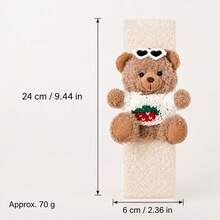 1pc Car Seat Belt Shoulder Pad, Cute Teddy Bear Design Detachable Decor, Soft Polyester Plush Cover, Essential Car Interior Decoration For Women, 24*6cm, 5 Styles Available - Seat Belt Shoulder Pads - View 3