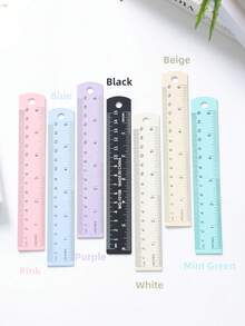 1 cái thước thẳng kim loại hợp kim nhôm Macaron, dụng cụ đo và vẽ, phù hợp cho bài tập toán của học sinh, vẽ, trang trí sổ kế hoạch và sắp xếp tài liệu văn phòng - Cái thước kẻ - Xem 8