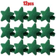 12pcs Christmas Star Felt Napkin Rings, Simple Red & Green Color Star Napkin Rings, Christmas Star Felt Napkin Rings Table Decor, Suitable For Christmas Home, Restaurant, Hotel, Banquet Table Decoration - Multicolor - View 11