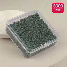 2.6mm Sundymot Fuse Beads, 3000PCS+ Green Series Independent Packaging, With Small Square Box Storage, Easy To Store, DIY Pendant Keychain, Jewelry Making Craft Material, Graduation Season Back To School, Christmas, Party Birthday Gift, Multi-Color 2.6mm Fuse Beads Bulk Refill Kit - 2.6mm Puzzle Beads - View 29