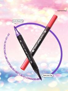 36/24/18/12 Colors. Starlight Dual-Tip Acrylic Glitter Markers, Large Capacity Art Markers, Opaque And Blendable, Suitable For Students, Suitable For Student Notes, Student Stationery. Art Student Set. - Double-ended Marker - View 5