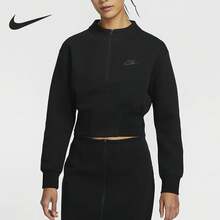 Sweatshirt Rajut Pendek Setengah Resleting Hangat Wanita Nike Asli Baru HJ1032-010 - HJ1032-010 - View 8