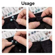 4/9Pcs U-Shaped Fixing Clips, Muslim Hijab Clips, Islamic Headscarf Accessories, Veil Decoration And Scarf Fixing Buckles - Multicolor - View 6