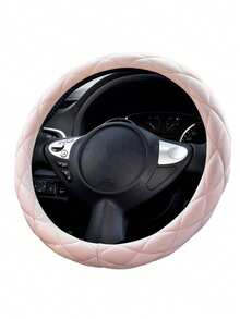 1PC Leather Casual Steering Wheel Cover - Multicolor - View 9
