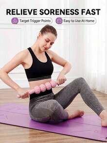 360° Anti-Cellulite Mini Massager Set/Round Massage Roller - Lymphatic Detox Massager - Muscle Roller, Deep Fascia Massage, Eliminate Cellulite, Suitable For Legs/Thighs/Buttocks, Anti-Cellulite Roller Makes Skin Smooth - Pink Set - View 4