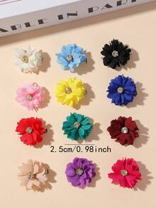 20/10/1pc Girls Multi-Color Cute Pearl Flower Hair Clips Hair Accessories Head Clips Back Clips Side Clips Alligator Hair Clips For Daily Use - Multicolor - View 4
