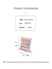 1pc Solid Color Macaron Office Seat Cushion Student Dorm All Season Chair Pad Backrest - A - View 5