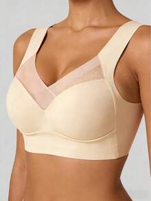 5pcs, EssElegance, Bra, Wireless, Comfortable, Push-Up, High Elasticity, Breathable - Multicolor - View 3