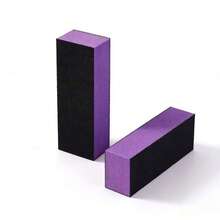 20/10/5pcs Nail Buffer Sponge Sanding Polishing File 80/120 Grit 3-Sided Nail File For Manicure Tools (Purple Black), Purple Black Sponge Sanding Block Suitable For Halloween, Christmas Manicure Production, First Choice For Manicure Tools, Pre-Treatment Tool For Press-On Nails - Multicolor - View 8