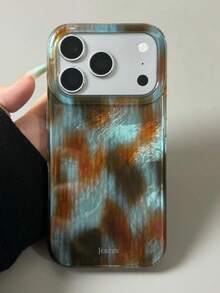 奢華豹紋貝殼紋理手機殼，適用於 iPhone 17ProMax 17Pro 17Air 17 16 15 14 Plus 13 12 Pro Max 11，時尚防震後蓋保護殼 - 條紋豹紋 - 查看 2