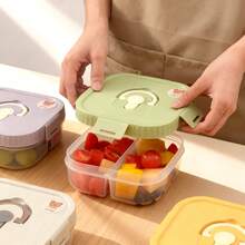 Hộp cơm Bento cho người lớn, hộp đựng bữa trưa PP dùng được trong lò vi sóng, hộp đựng salad chia ngăn chống rò rỉ, hộp đựng bữa trưa nhỏ có nắp, hộp đựng trái cây chia ngăn cho hộp cơm, hộp cơm mini dẹt cho học sinh đi học - Nhiều màu - Xem 9