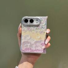 1pc Girls Apple Foldable Phone Case Protective Cover Popular Shockproof Anti-Slip Smart Phone Shell Floral Cute Phone Case Back To School Gift Birthday Gift Compatible With Apple 18Fold, IPhoneDuo - Multicolor - View 12