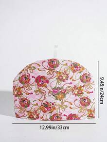 1 Piece Of Vintage Floral Fabric Teapot Insulation Cover, Reusable Cloth Cover, With Colorful Plants, Animals And Geometric Patterns, Suitable For Family Gatherings, Afternoon Tea, Weddings, Housewarming Celebrations - Multicolor - View 11