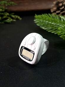 New Wood Grain Electronic LED Counter, Middle East Arabic LED Digital Display Portable Ring Counter, Stress Relief Hand-Press Counter, Faux Wood Grain Pattern Design, Compact And Convenient For Carrying, Suitable For Prayer Counting, Business Counting, Sports Counting, Daily Home Counting And More, Also A Great Choice For Holiday Gifts - Multicolor - View 1