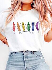 Women T-Shirts - White - View 3