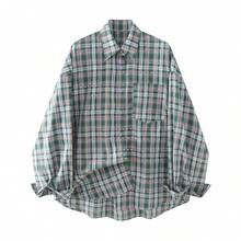 秋季新款休閒綠色格紋蝴蝶結襯衫女款設計翻領長袖上衣外套 - 綠色 - 查看 9