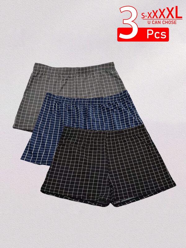 3 piezas/paquete Calzoncillos sin costuras para hombres, ropa interior casual que absorbe la humedad