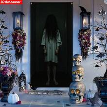 2D Flat Door Banner, 1pc, Halloween Theme, Upcoming Scary Zombie, Door With "Do Not Open" Sign, Spooky Haunted House Entrance Decoration - A - View 8