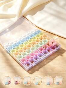 Plastic Storage Box For Nail Art Decoration And Jewelry Rhinestone Sequin Earrings Organizer - Multicolor - View 12