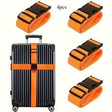 4pcs Adjustable Luggage Straps With Quick Release Buckle, Polypropylene Travel Bag Straps, TSA Approved, Snap Closure, Dry Clean, Basic Vacation Style, Anti-Theft Identification - one-size - View 19