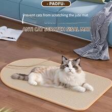 2pcs Set (Cat Scratching Board + Hanging Ball) Sisal Cat Scratching Pad - Ergonomic Design For Sofa Resting, Exercise And Scratching - Durable Faux Sisal Material - Perfect Cat Gift, Cat Scratching Pad, Pet Furniture Accessory, Modern Pet Accessory, Durable Pet Item - one-size - View 2