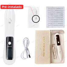 Utensílio de Beleza com Tela Digital LED e Múltiplos Níveis de Configuração para Uso Facial - Branco - Visão 3