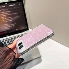 1 قطعة بطانية هاتف قابل للطي بتصميم مرآة ونقشة صدفة بلون موحد، كفر حماية نحيف وخفيف الوزن للهاتف الذكي، جراب هاتف عصري، هدية للعودة إلى المدرسة وحفل الافتتاح وعيد الميلاد وهدية للأزواج، متوافق مع Apple 18 Fold و iPhoneDuo - متعدد الألوان - مشاهدة 13