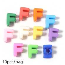 10pcs/Pack Acrylic Casual Shoe Buckle Letter Decoration, Colorful English Letter Beads, DIY Bracelet Phone Chain Keychain Pendant Material, Jewelry Making Beading - Letter Beads - View 27