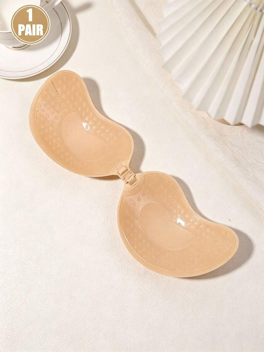 1/2 Peças Sutiã Adesivo Sem Alças e Sem Costas para Mulheres, Design Adesivo, Estrutura Push-Up, Estilo Invisível, Adequado para Vestido de Noiva, Vestido de Festa e Festa. Lingerie de Suporte Sem Costura, Conjunto de 2 Peças, Acessório Essencial de Cuidados Corporais Projetado para Ocasiões Especiais. - Multicolorido - Visão 1