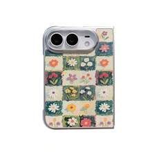 1pc Girls Apple Foldable Phone Case Protective Cover Popular Shockproof Anti-Slip Smart Phone Shell Floral Cute Phone Case Back To School Gift Birthday Gift Compatible With Apple 18Fold, IPhoneDuo - Multicolor - View 16