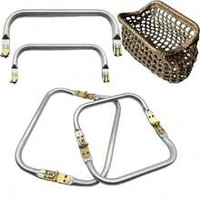 2pcs Aluminum Square Mouth Purse Clasp With Kiss Lock Closure And Inner Tube Support Structure, Metal Hardware Accessories For Wallet Making, Crochet Bag, Makeup Bag, Jewelry Box, Handbag, Woven Bag Creative Handmade Crafts, Old Bag Repair And Modification, Bag Frame Material, Durable Metal, DIY Bag Accessories - Multiple Styles - View 12