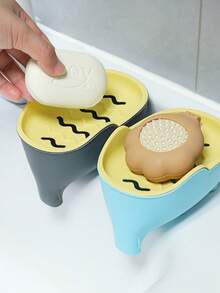 New Double-Layer Creative Cute Elephant Shaped Soap Dish, Bathroom Home Decor, Drainage Rack, Suitable For Kitchen - A - View 7
