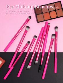 MAANGE 13pcs Professional Makeup Brush Set, Eyeshadow Brush, Eyebrow Brush, Concealer Brush, Powder Brush, Contour Brush, Foundation Brush And Other Makeup Tools, Complete Makeup Set, Travel Essential, Makeup Gift - Hot Pink - View 9
