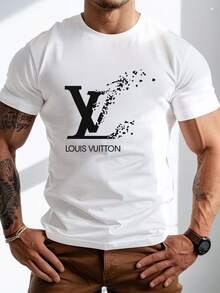 Men's Pure Cotton Short-Sleeved T-Shirt Casual Summer Regular Fit Crew Neck Soft Breathable Basic Tee Top For Everyday Wear - 白色 - 查看 8