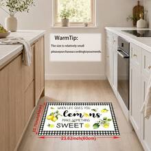 1/2pcs Lemon Pattern, Vintage Diatomaceous Earth Mat, Super Absorbent, Non-Slip, Perfect For Bathroom, Kitchen And Dining Room, Quick Drying, Machine Washable, Perfect Gift For Home Decor And Bathroom Mat - Multicolor - View 10