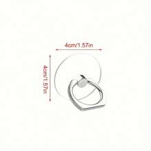 2pcs Transparent Phone Ring Holder Rotating Support Stand Strong Adhesive PC Acrylic Phone Finger Ring - Multicolor - View 2